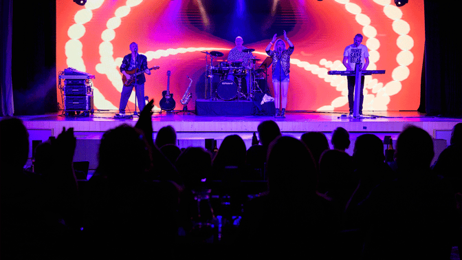 Band performing live