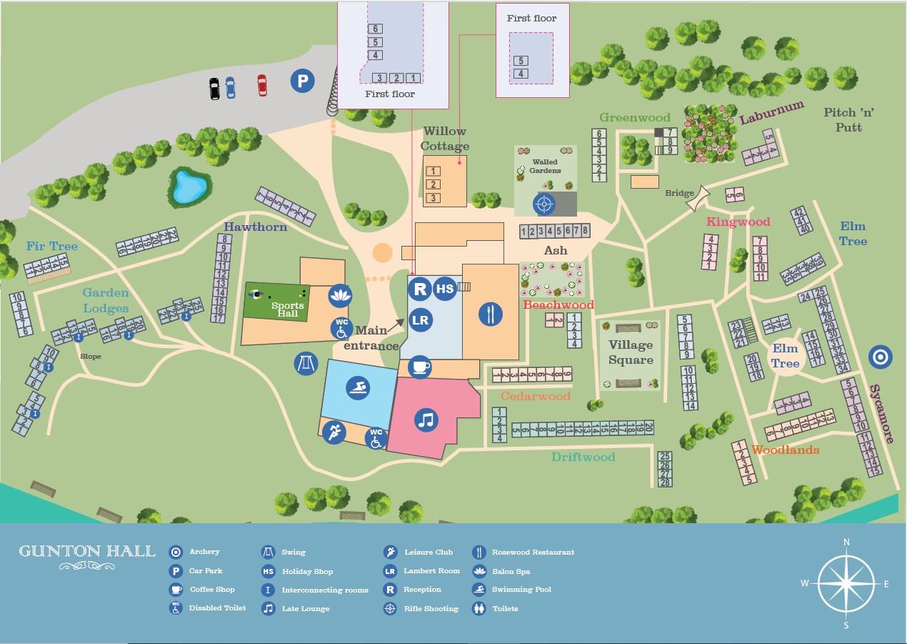 Gunton Hall map