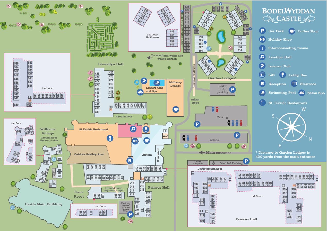 Bodelwyddan Castle Hotel map