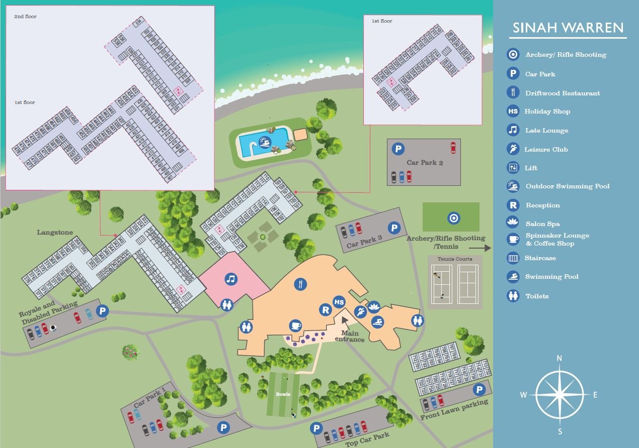 Sinah Warren Hotel map